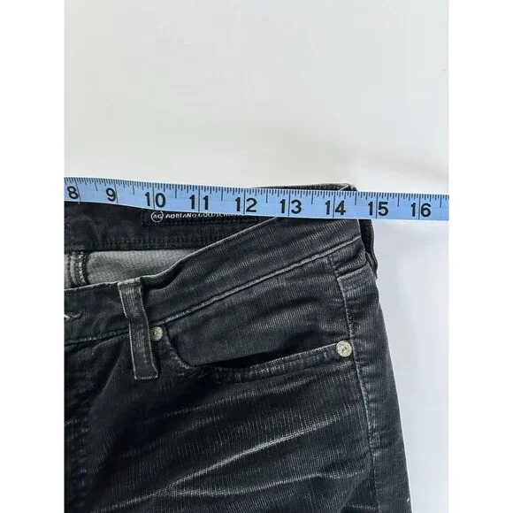 AG Adriano Goldschmied Pants Womens 29R Premiere Skinny Straight Corduroy Gray - Picture 9 of 12